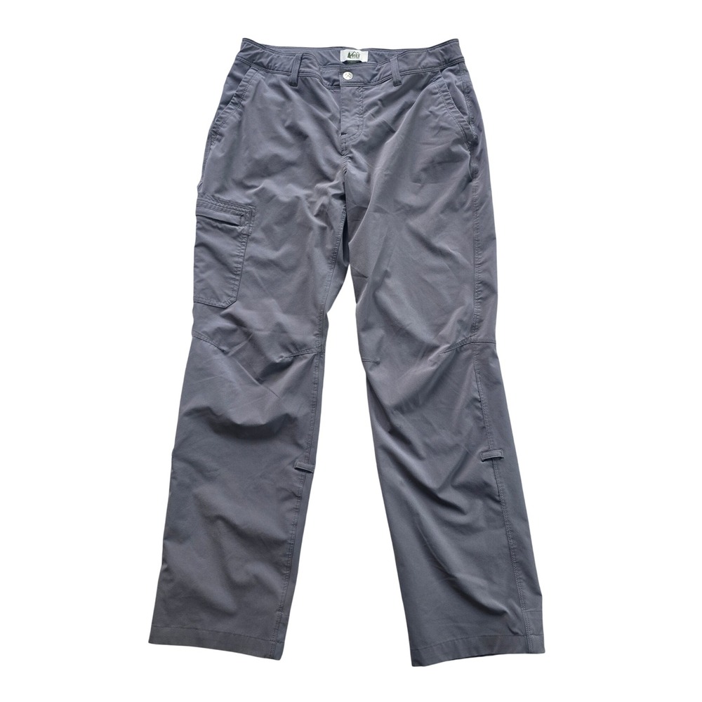 REI Co-op Roll-Up Hiking Pants Gray Womens 8 Petite Stretch Cargo Outdoor